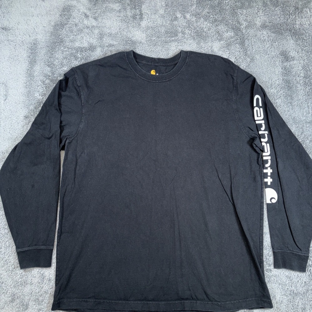 Carharrt Mens Long Sleev Tee, Sz Xl Original Fit, Black